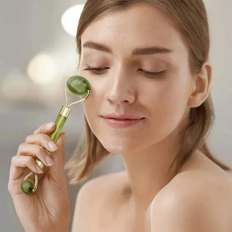 Face Massager Roller Natural Jade Stone